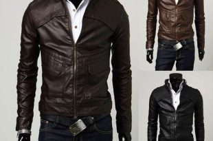 Winter Mens Leather Jackets Black and Brown Color Collections New Styles